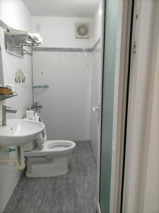 a bathroom with a toilet and a sink at TN's House in Da Nang