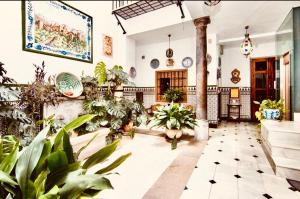 una habitación llena de muchas macetas en Laika House en Granada