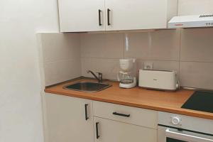 a kitchen counter with a sink and a mixer at Apartamentos Carrillo 5 in Santa Cruz de Tenerife