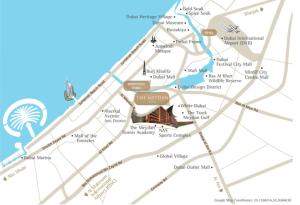 une carte de la ville de Singapour dans l'établissement The Meydan Hotel Dubai, à Dubaï