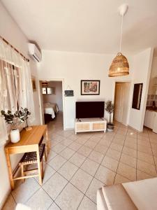 Televízia a/alebo spoločenská miestnosť v ubytovaní Villa Jela - with pool