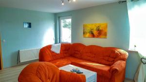 Posezení v ubytování Ferienwohnung am Dorfrand