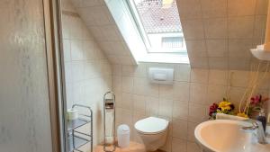 Koupelna v ubytování Ferienwohnung am Dorfrand