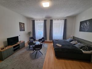 Televízia a/alebo spoločenská miestnosť v ubytovaní Černý Tulipán - Apartmán 1