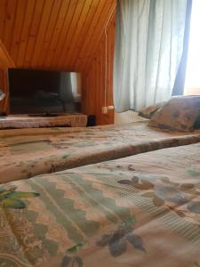 Säng eller sängar i ett rum på Pokoje u Bobików