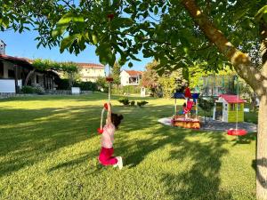 Zahrada ubytování The 4 Travellers Halkidiki
