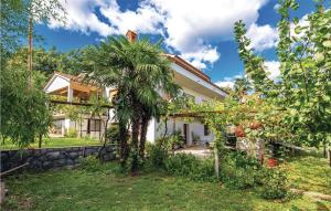 a house with a palm tree in the yard at Beautiful Apartment In Ika With Wifi in Ika