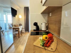 Kuchyň nebo kuchyňský kout v ubytování Nirvana Crikvenica - Studio