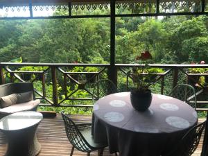 Balkón nebo terasa v ubytování Chalet L