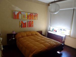 Un dormitorio con una cama grande y una ventana en Nora Espejo en Mendoza