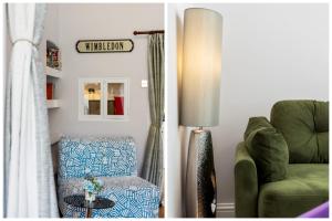 Posezení v ubytování Lovely garden apartment in Wimbledon Town Centre with private parking by Wimbledon Holiday Lets