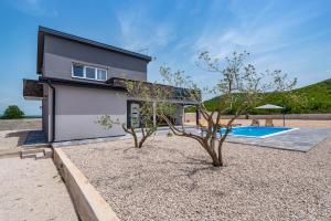 une maison avec une cour et une piscine dans l'établissement Villa Diva, à Stankovci