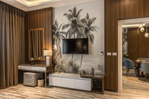 TV a/nebo společenská místnost v ubytování Gewan White Beach Resort-New Alamein