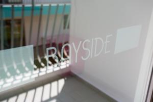 a view of a balcony with the words impossible at Bayside Salgados in Albufeira