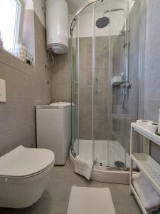 łazienka z prysznicem, toaletą i umywalką w obiekcie Antemma Apartment w Puli +34 zdjęcia