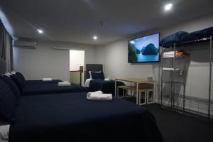 TV a/nebo společenská místnost v ubytování Warners Bay Hotel