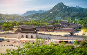 an image of a building with mountains in the background at Four Points by Sheraton Seoul, Guro in Seoul