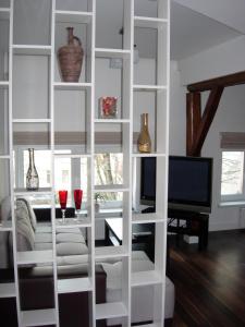 TV a/nebo společenská místnost v ubytování Studio in Kaunas City