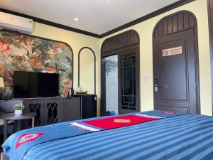 TV a/nebo společenská místnost v ubytování Moonlight Hotel Sa Pa