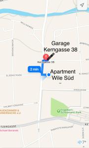 a map of the rennes kengaze apartment mile sub at Apartments Wile Süd in Vienna