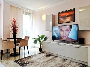 A television and/or entertainment centre at Парк Апарт-Хотел Виктория 1