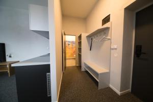 Rúm í herbergi á Replay apartmány