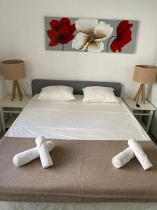Postel nebo postele na pokoji v ubytování Las Gaviotas B9