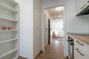Kuchyň nebo kuchyňský kout v ubytování Mezonet - Postovska Centr Apartments