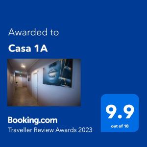 Certifikát, hodnocení, plakát nebo jiný dokument vystavený v ubytování Casa 1A