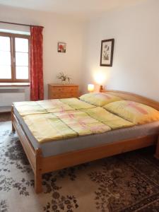 1 dormitorio con 1 cama grande en una habitación en Apartmán Mirkovice, en Mírkovice