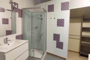 MorthemerLes Nénuphars de la Chalette的浴室配有淋浴和洗手池 更多29张照片