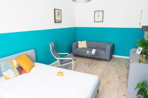 Гостиная зона в 3 Rooms Apartment In Budapest