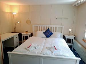 A bed or beds in a room at Apartment with great view at Residence Brunner