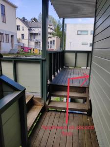 En balkong eller terrasse på FeelHome apartment Vestregata 52 , 2nd floor