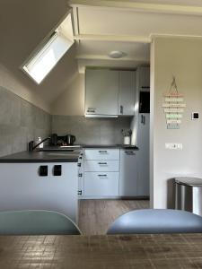 Kuchyň nebo kuchyňský kout v ubytování vakantiehuis Lieke Lauwersmeer met sauna