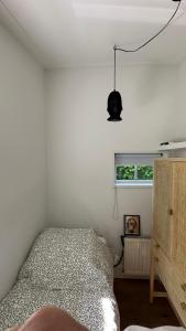 - une chambre avec un lit et une fenêtre dans l'établissement bedandbreakfastrouveen, à Rouveen