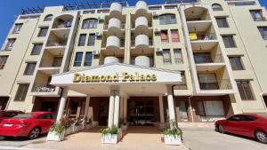 a large building with a sign that reads banquet hotel at Diamond Palace in Sunny Beach +123 photos