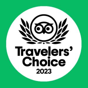 a logo for the travellers choice event at Union Bluff Hotel in York Beach