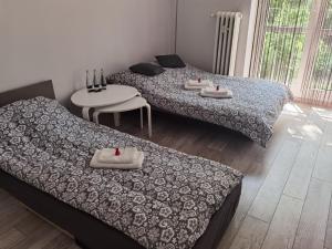 Postel nebo postele na pokoji v ubytování Apartament Tuwima