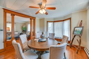 a dining room with a table and chairs at Lovely Hammondsport Home, Walk to Keuka Lake! in Hammondsport