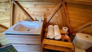 Koupelna v ubytování Glamping Magic Love