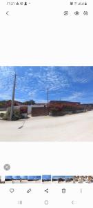 two photographs of a park with the sky in the background at Cabañas Urmeneta Sur in Tongoy