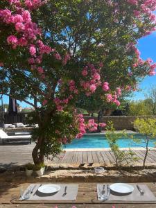 Poolen vid eller i närheten av Villa pont du Gard 4 Bedrooms