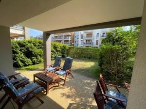 Vonkajšia záhrada v ubytovaní Apartament Marcin