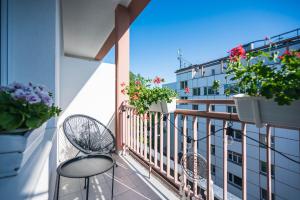Balkón alebo terasa v ubytovaní Apartament 110 w centrum Gdyni ProstyWynajem