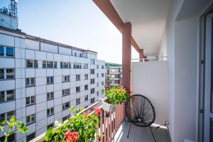 Balkón alebo terasa v ubytovaní Apartament 110 w centrum Gdyni ProstyWynajem