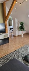 Televízia a/alebo spoločenská miestnosť v ubytovaní Apartamenty Hetmańska - 24h Shop