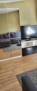 Televízia a/alebo spoločenská miestnosť v ubytovaní Apartamenty Hetmańska - 24h Shop