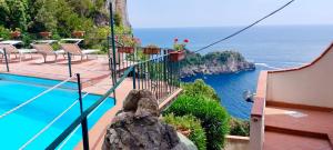 a house with a view of the ocean at Villa Carmela in Conca dei Marini