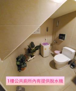 bagno con servizi igienici e piante di The Railroad Runs a Città di Taitung Altre 37 foto